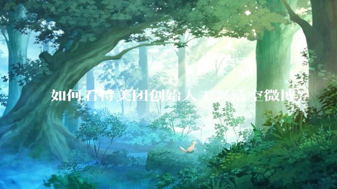 如何看待美团创始人王兴清空微博？