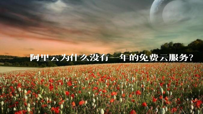 阿里云为什么没有一年的免费云服务？